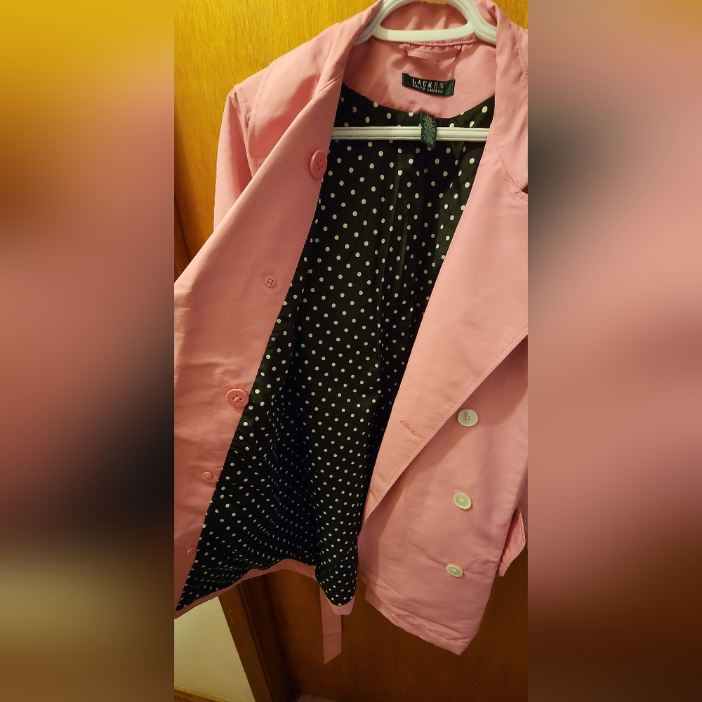 Lauren Ralph Lauren Pink Trench Jacket